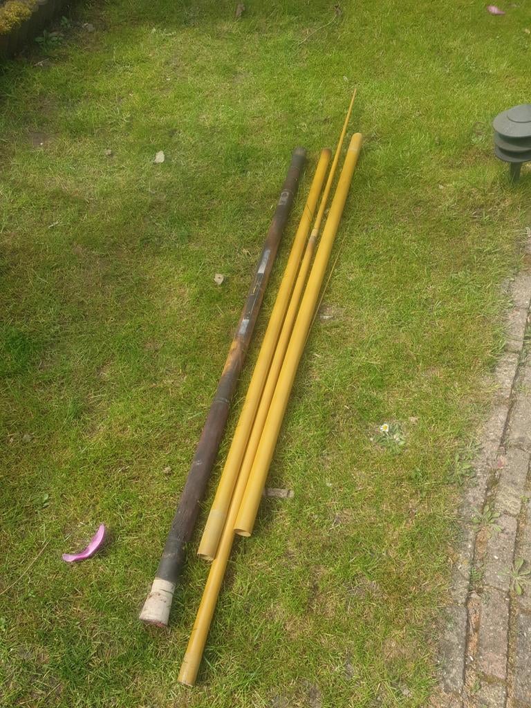 Vaste vishengel 6-7 meter lerc, Ophalen of Verzenden, Gebruikt, Vaste hengel