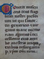 Getijdenboek miniatuur manuscript perkament 4 Italie 1400, Verzenden