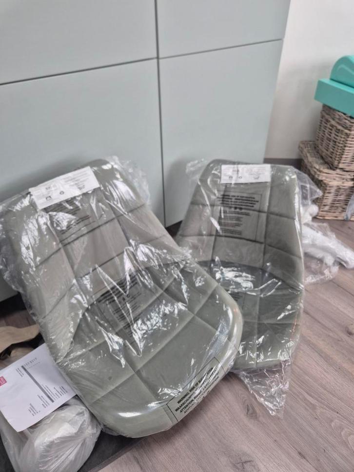 2x Leen Bakker Senja bureaustoel - Velvet Groen - Nieuwstaat, Huis en Inrichting, Bureaustoelen, Nieuw, Bureaustoel, Groen, Ophalen