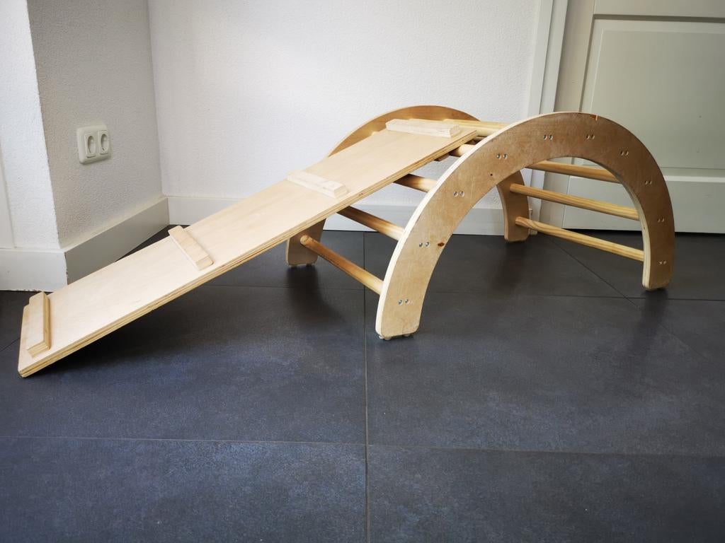 Houten klimboog met glijbaan, Kinderen en Baby's, Ophalen, Gebruikt, Jongen of Meisje