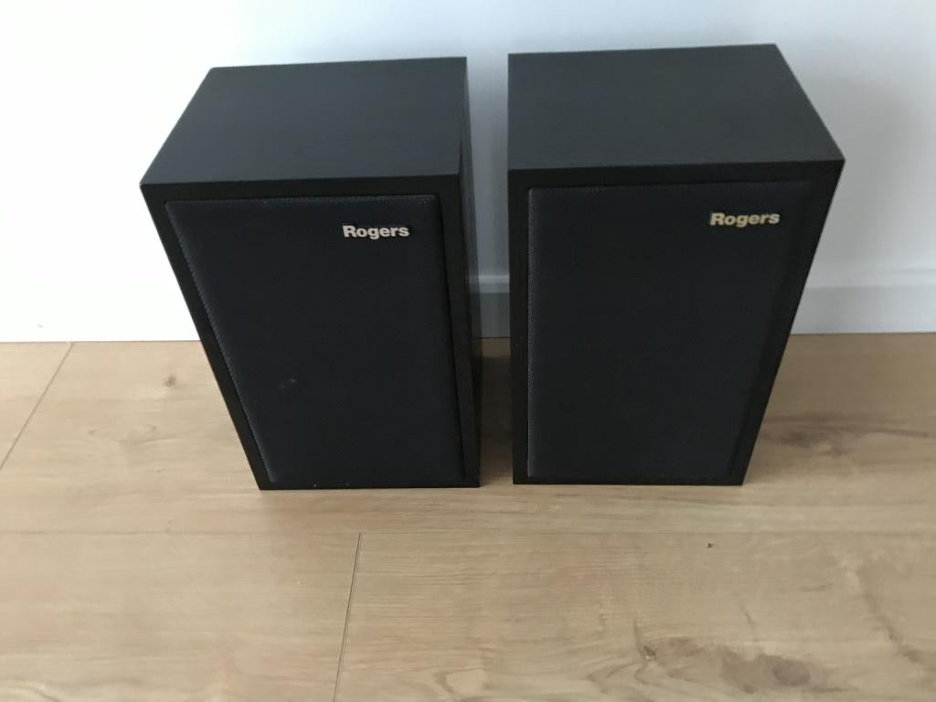 Rogers Luidspreker Boxen - Vintage, Gebruikt, Minder dan 60 watt, Front, Rear of Stereo speakers, Ophalen