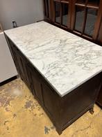 Antiek wandkast - marmeren blad - 110x55x77H, Ophalen of Verzenden