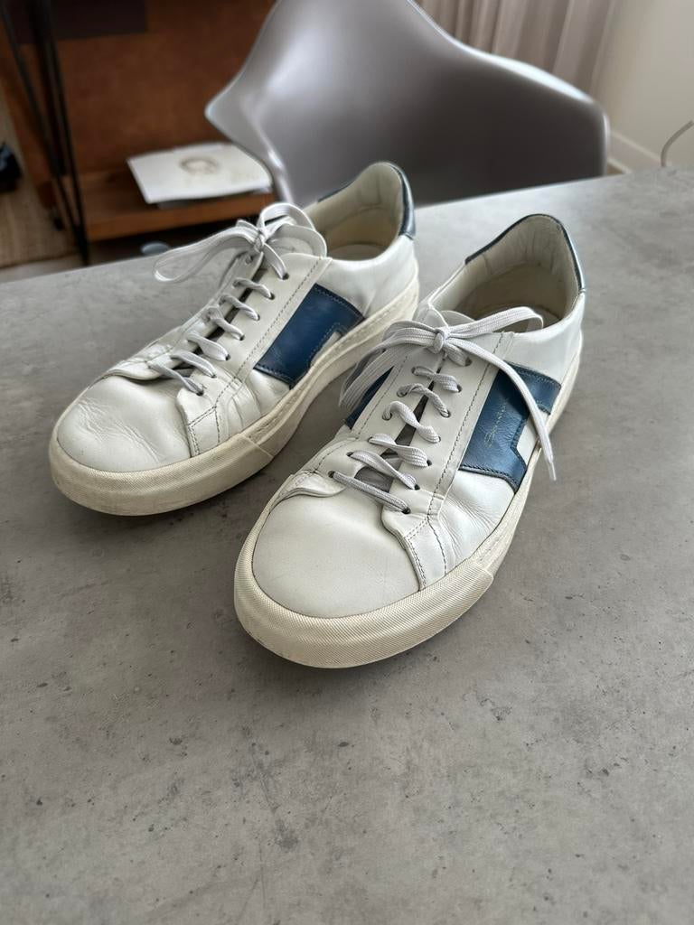 Santoni DBS sneakers wit/blauw (maat UK 8,5), Kleding | Heren, Schoenen, Wit, Ophalen of Verzenden, Sneakers of Gympen, Santoni