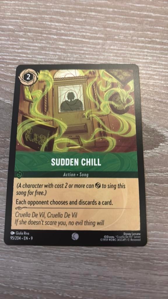 Disney Lorcana Sudden Chill 95-204 9FAB nonfoil, Ophalen of Verzenden, Zo goed als nieuw, Losse kaart
