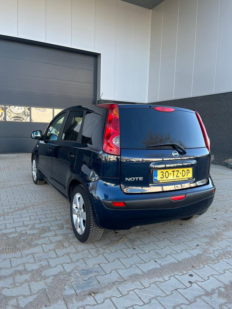 Nissan Note 1.4 16V 2007 Blauw, Auto's, Nissan, Voorwielaandrijving, Stof, 40 €/maand, 4 cilinders