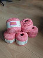 6 bolletjes roze draad van katoen, Ophalen of Verzenden, Nieuw, Breien of Haken, Wol of Garen