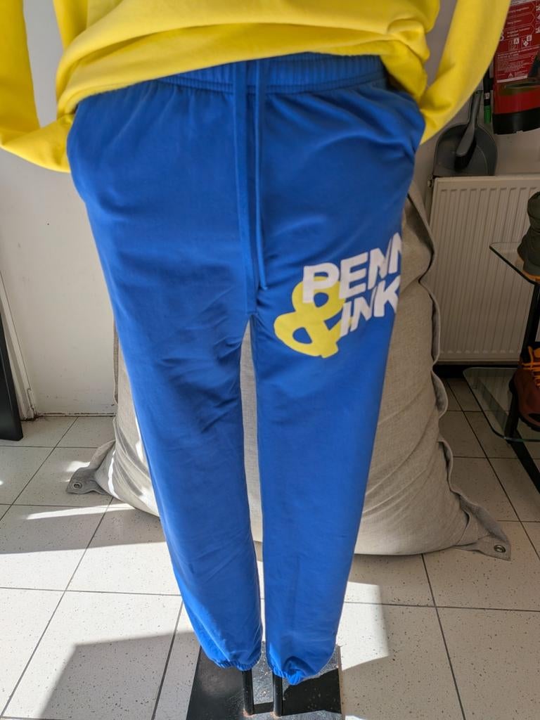 Penn&Ink Joggingbroek Geel en Blauw - Diverse Maten, Penn&Ink, Ophalen of Verzenden