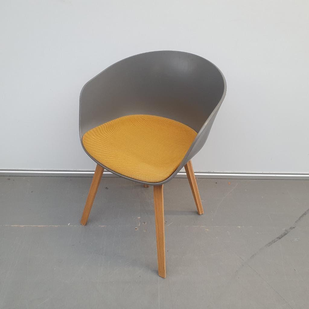 Gispen HAY design stoel fauteuil - gele stof, Huis en Inrichting, Stoelen, Ophalen, Kunststof, Gebruikt, Grijs
