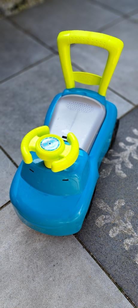 Smoby loopauto blauw/geel, Ophalen, Gebruikt, Loopvoertuig
