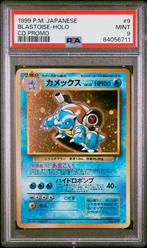 9 blastoise cd promo psa 9, Ophalen of Verzenden, Zo goed als nieuw, Foil