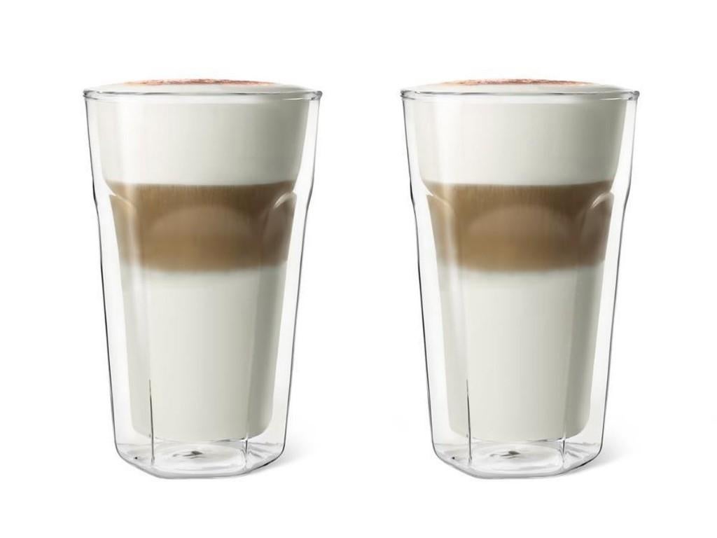 6x Leopold Vienna dubbelwandig latte macchiato glazen 280ml, Ophalen, Glas of Glazen, Nieuw, Glas
