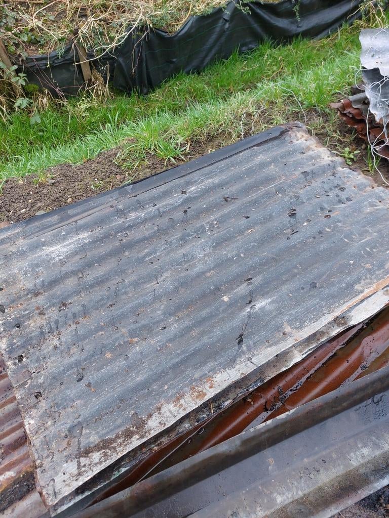 Ijzeren  golfplaten, Ophalen, Gebruikt, Zwart, 15 m² of meer