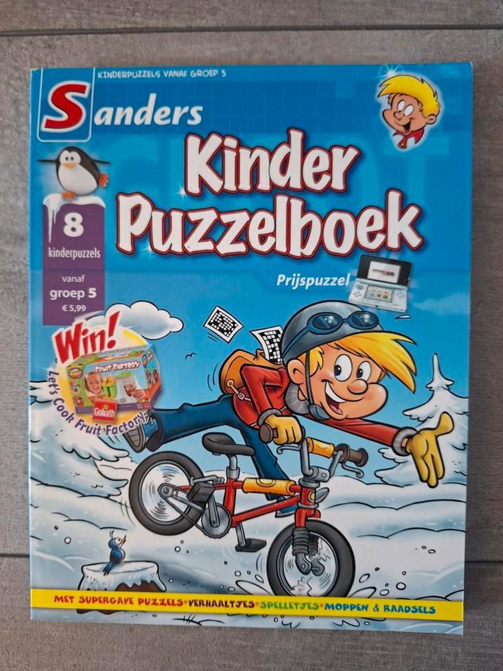 Kinder puzzelboek van Sanders, Boeken, Kinderboeken | Jeugd | 10 tot 12 jaar, Zo goed als nieuw, Ophalen of Verzenden
