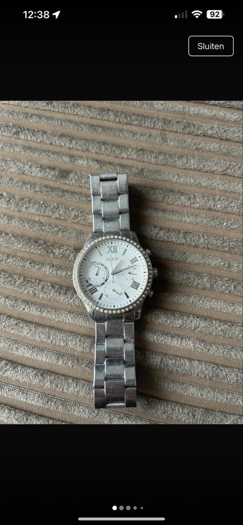 Dames Guess horloge - Nieuwe batterij nodig, Sieraden, Tassen en Uiterlijk, Horloges | Dames, Gebruikt, Staal, Guess, Polshorloge
