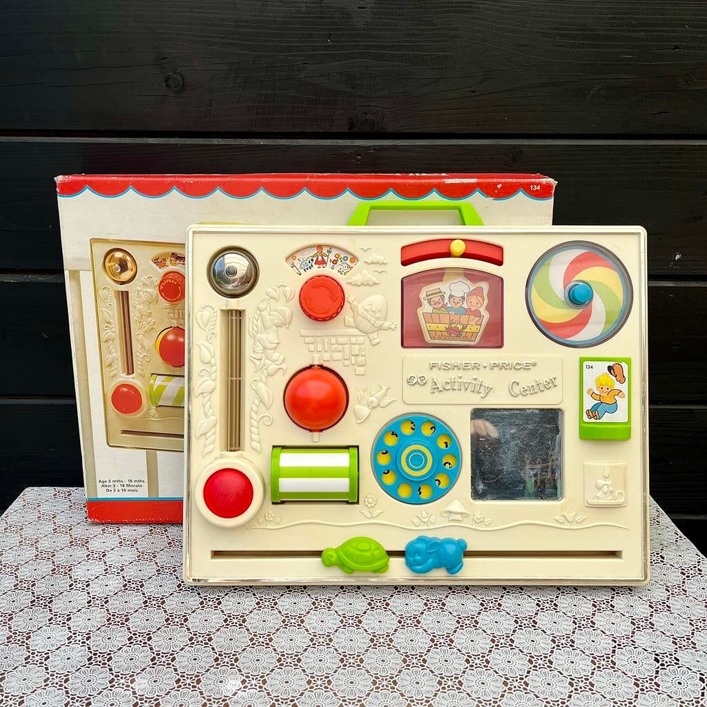 Vintage Fisher Price activity center, Ophalen of Verzenden, Gebruikt, Speelset, Met geluid