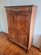 Antieke secretaire/kabinetkast met sierlijk houtsnijwerk, Antiek en Kunst, Antiek | Meubels | Kasten, Ophalen
