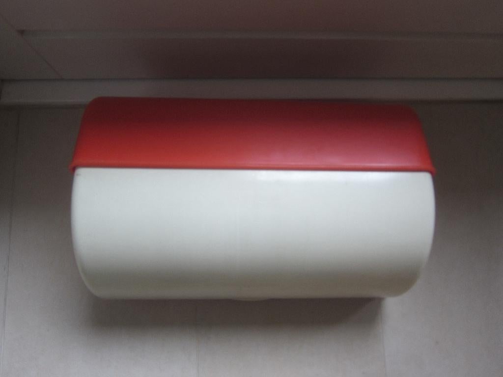 retro broodtrommel bewaardoos Jaren 60-70 oranje vintage, Ophalen of Verzenden, Zo goed als nieuw