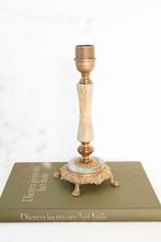 Marmer onyx messing lampvoet tafellamp, Ophalen of Verzenden, Hollywood Regency, Minder dan 50 cm