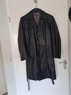 Zwarte leren jas, Ophalen, Zo goed als nieuw, Maat 42/44 (L), Zwart