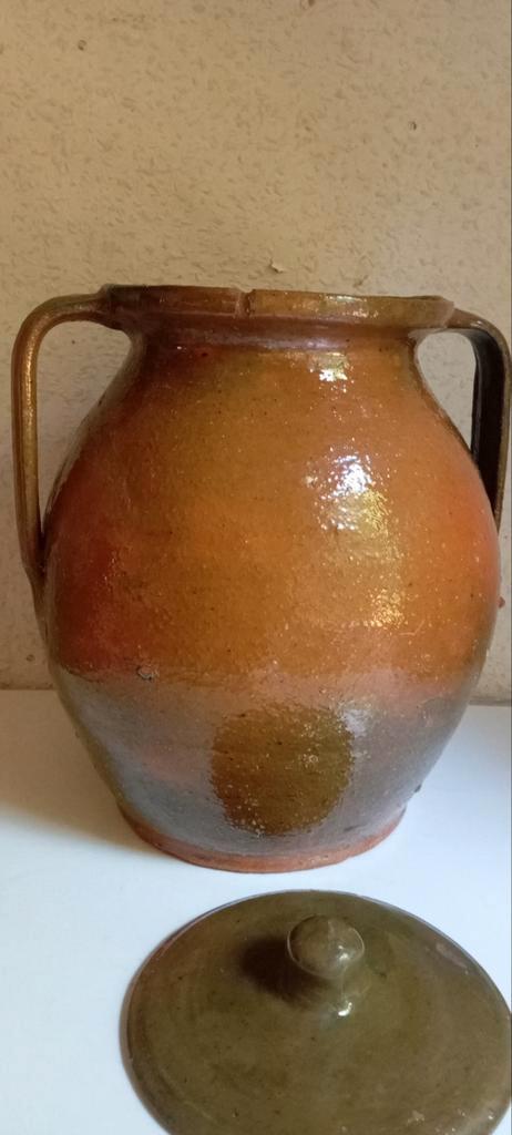 Antiek steengoed Frans/Italiaans(?) inmaakpot, Antiek en Kunst, Antiek | Keramiek en Aardewerk, Ophalen of Verzenden