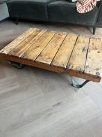 Industriële vintage salontafel - Oude trolley, Ophalen, Gebruikt, 100 tot 150 cm, 50 tot 100 cm