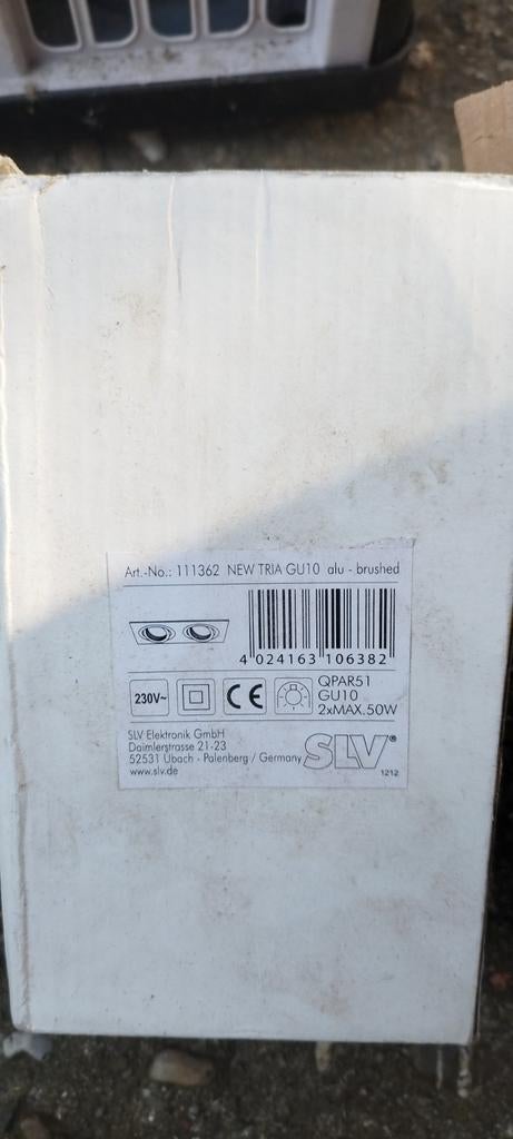 SLV New Tria kantelbare inbouwspots – zonder GU10 fitting, 60 cm of meer, Nieuw, Ophalen of Verzenden, Minder dan 5 m²