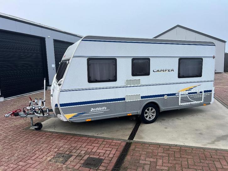 Caravan Dethleff 450 DB, Caravans en Kamperen, Caravans, Particulier, tot en met 4, 1000 - 1250 kg, Rondzit, Dethleffs, Frans bed
