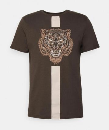 Closure London bruin FURY TEE t-shirt tijger print maat L beschikbaar voor biedingen
