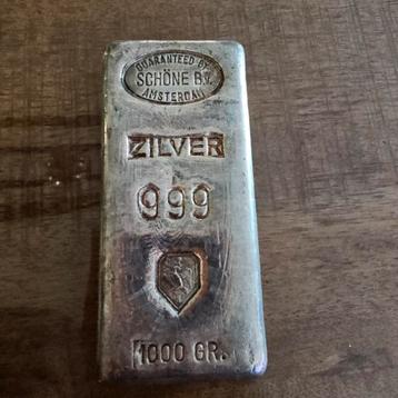 Schöne 1 Kilo Zilverbaar - 999 Zilver beschikbaar voor biedingen
