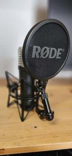 RØDE NT1 – Zwarte Studio Condensatormicrofoon, Ophalen of Verzenden, Zo goed als nieuw, Studiomicrofoon