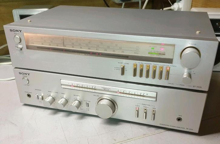 Sony set versterker ta-242 + tuner st-242l vintage 1980, Audio, Tv en Foto, Stereo-sets, Gebruikt, Sony, Ophalen of Verzenden