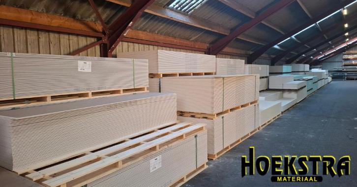 Gipsplaat! Grote voorraad! wand & plafond voor €4,50 per m2, Doe-het-zelf en Verbouw, Platen en Panelen, Nieuw, Overige materialen