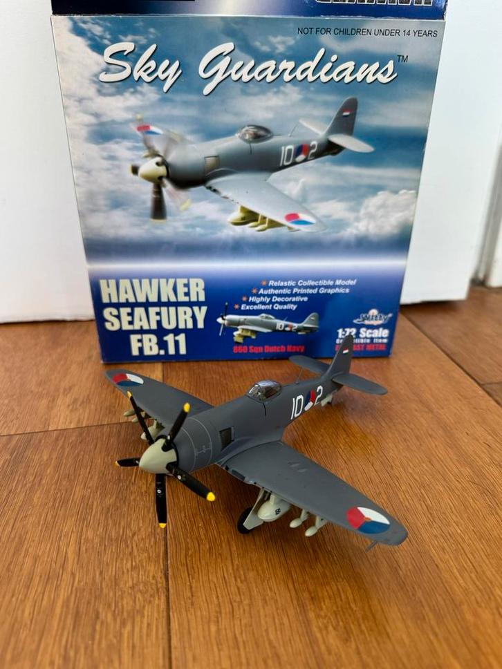 Witty Wings Sky guardians 1/72 Sea Fury Nederlandse Marine, Hobby en Vrije tijd, Modelbouw | Vliegtuigen en Helikopters, Zo goed als nieuw