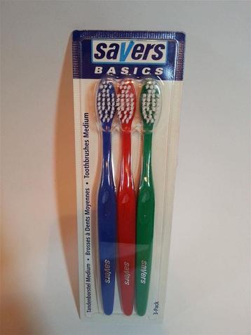 Savers Basics Tandenborstels 3-Pack [NIEUW] beschikbaar voor biedingen