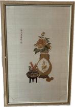 Japanse kunst op zijde. Afmetingen: 35,5x53cm, Ophalen of Verzenden