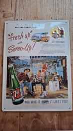 7up reclamebord 1948 replica, Verzamelen, Ophalen of Verzenden, Nieuw, Reclamebord