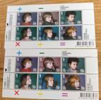 TWEE velletjes kinderpostzegels, 2010, postfris met envelop, Postzegels en Munten, Ophalen of Verzenden, Na 1940, Postfris