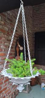 Antieke Franse gietijzeren hanging basket, Tuin en Terras, Ophalen of Verzenden, Gebruikt