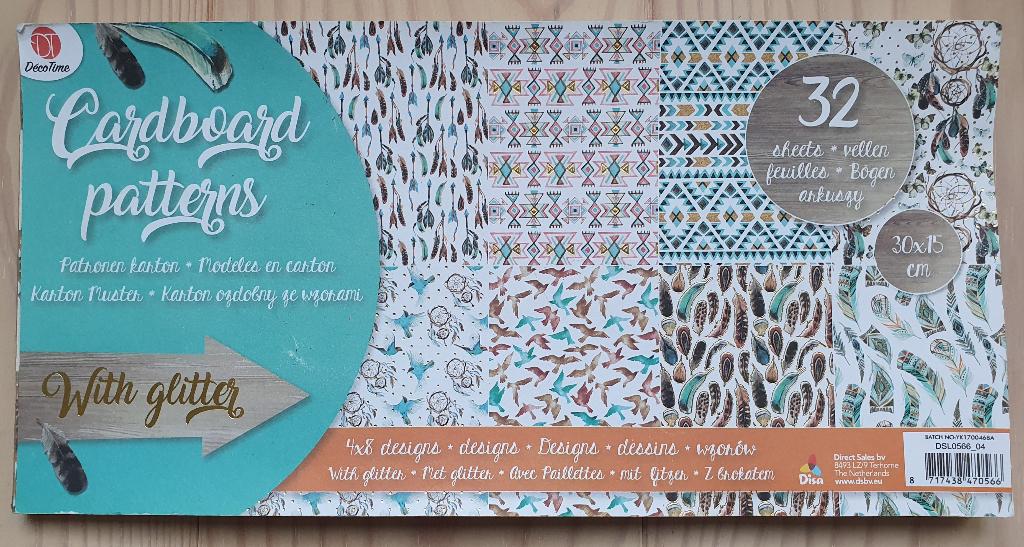 van Deco Time: Cardboard Patterns - €5 inclusief verzenden, Verzenden, Zo goed als nieuw, Scrapbooking en Knutselen, Geschikt voor kinderen