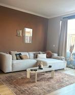 Hoekbank beige stof, Ophalen, Zo goed als nieuw, Stof