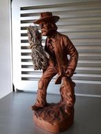 ANTIEK GESIGNEERD TERRA COTTA BEELD in PERFECTE STAAT 15 E, Antiek en Kunst, Ophalen of Verzenden