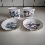 royal worchester  2 prikker/sigaretten  bakjes en 2 petitfou, Ophalen of Verzenden