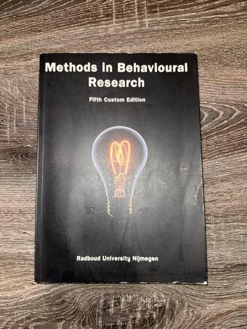Methods in Behavioural Research beschikbaar voor biedingen