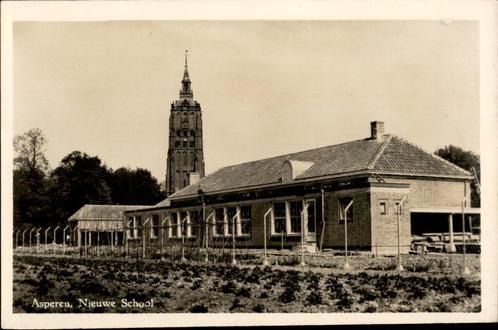 Asperen Nieuwe School, Verzamelen, Ansichtkaarten | Nederland, Ongelopen, Gelderland, 1940 tot 1960, Verzenden