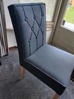 Eetkamerstoelen 8x antraciet stof, Huis en Inrichting, Ophalen, Gebruikt, Vijf, Zes of meer stoelen, Stof