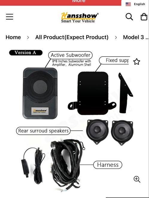 Subwoofer Tesla, Auto diversen, Autospeakers, Ophalen