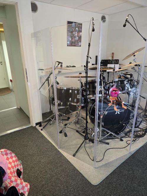 Drumscherm / drumshield 5-delig, Muziek en Instrumenten, Drumstellen en Slagwerk, Zo goed als nieuw, Overige merken, Ophalen