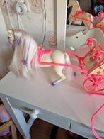 Barbie Paard met Koets/Slee uit de jaren 90, Ophalen of Verzenden
