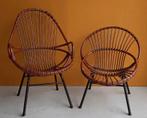 Vintage rotan setje, 2 rieten fauteuiltjes, Rohe, Noordwolde, Riet of Rotan, Minder dan 75 cm, Minder dan 50 cm, Gebruikt