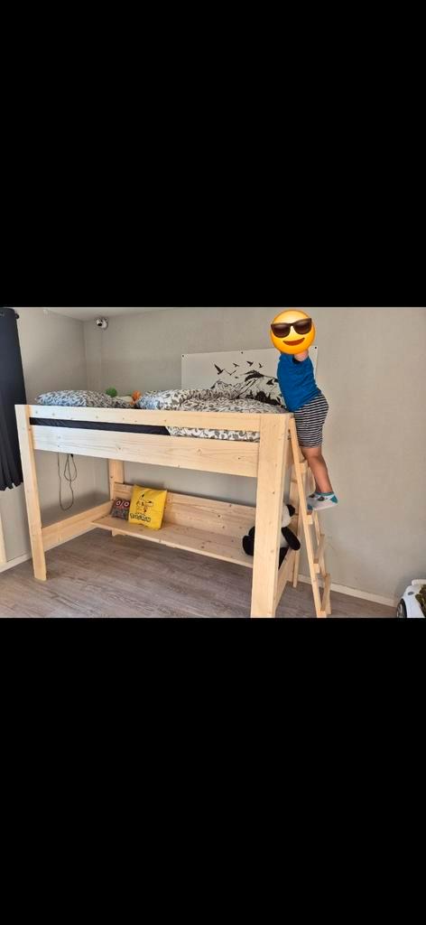 Hoogslaper met bank, Kinderen en Baby's, Kinderkamer | Stapelbedden en Hoogslapers, Zo goed als nieuw, Hoogslaper, Ophalen
